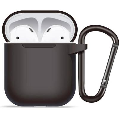 Blueo Калъф за AirPods 1 - течен силиконов защитен калъф - черен