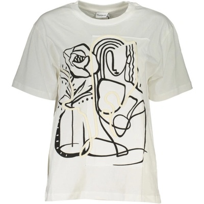 DESIGUAL Дамска тениска с къс ръкав desigual, Цвят Бяло (24swtkb0_bi1000)