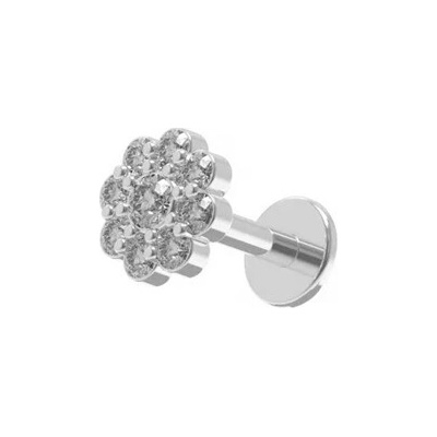 Šperky4U Labreta piercing do brady kytička LB041