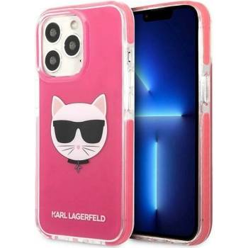 KARL LAGERFELD Кейс Karl Lagerfeld KLHCP13XTPECPI за iPhone 13 Pro Max 6.7"", твърд, розов / розов, Choupette Head