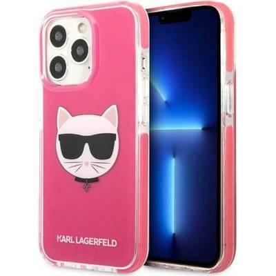 KARL LAGERFELD Кейс Karl Lagerfeld KLHCP13XTPECPI за iPhone 13 Pro Max 6.7"", твърд, розов / розов, Choupette Head
