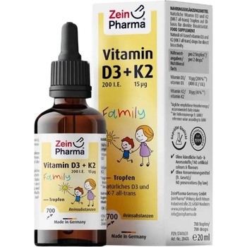 Zein Pharma Vitamin D3 + K2 Family Drops [20 мл]