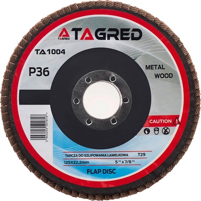 Tagred Лъскав диск 125 mm/22, 23 mm зърно P36 TA1004 (TA1004)
