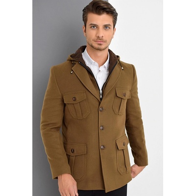 Dewberry K7538 MEN'S COAT FLAT CAMEL