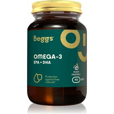 Beggs Omega-3 EPA + DHA kapsuly s esenciálnymi mastnými kyselinami 90 kapsúl