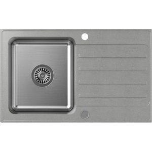 Quadron Вградена композитна мивка Quadron Pop Kenneth 111, неръждаема стомана - сива 78x48 см (FUS_K7848SZ) Мивка за вграждане