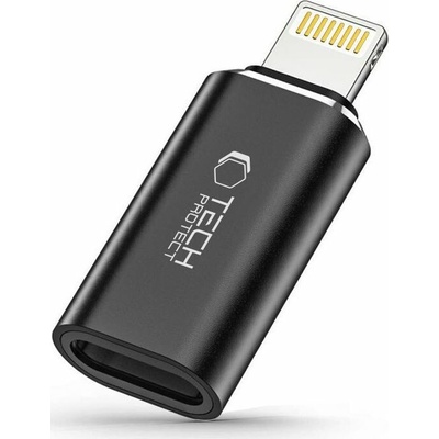 Tech-Protect Ultraboost adaptér Lightning / USB-C OTG, čierny