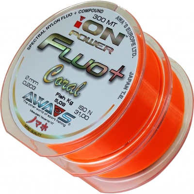 AWA-Shima Ion Power Fluo+ Coral 2x300 m 0,234 mm 7,1 kg – Zboží Dáma