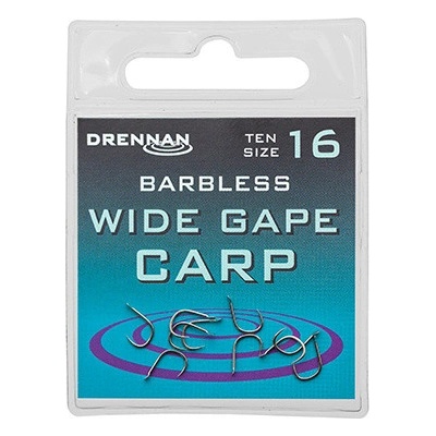 Drennan bez Protihrotu Wide Gape Carp Barbless vel.14 10 ks