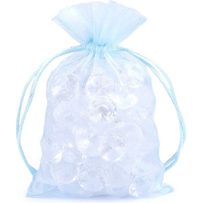 Dárkový pytlík 10x15 cm organza - modrá světlá (10 ks)