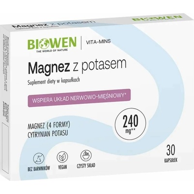 Biowen Hořčík s draslíkem 30 kapslí