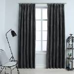 vidaXL Затъмняващи завеси с куки, 2 бр, кадифе, антрацит, 140x245 см (134502)