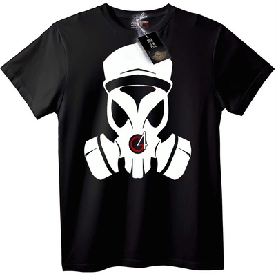 NOONEBRAND Тениска Черепна Маска - M, Black