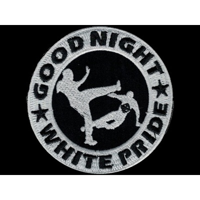 Nášivka GOOD NIGHT WHITE PRIDE vyšívaná zažehlovací