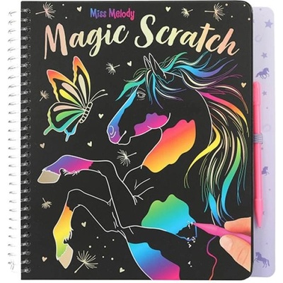 Škrabací zošit Miss Melody s dúhovým podkladom