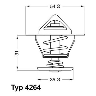 Termostat, chladivo WAHLER-termostaty 4264.84D