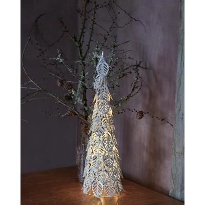 SIRIUS LED svetelný stromček, strieborný, 53,5cm
