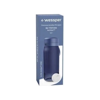 WESSPER Tritan water filter bottle WESSPER 500ml navy blue