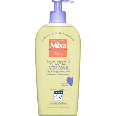 Mixa Baby Atopicalm Бебешко олио за измиване на коса и тяло 250 мл