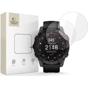 Tech-Protect glass fit+ 2-pack закалени защитни стъкла за garmin fenix 7 / 7 pro прозрачно