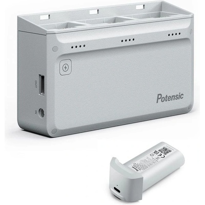 3-позиционно бързо зарядно устройство Potensic за Atom 4K SE 60W More Power, комплект с AC адаптер и 1 батерия (ATM3SECHAR-2)