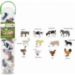 Tactic Box with mini animals from the farm A1110 COLLECTA