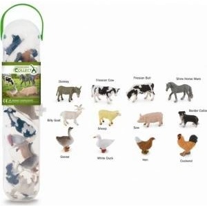 Tactic Box with mini animals from the farm A1110 COLLECTA