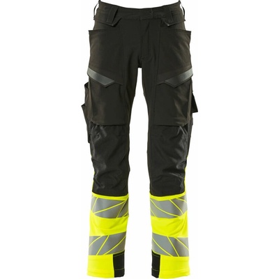 MASCOT ACCELERATE SAFE 19179-511-0917 Reflexné bezpečnostné nohavice HI-VIS reflexná žltá / čierna, klasická veľkosť