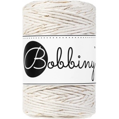 Bobbiny Macrame Baby 1,5 mm - natural so zlatou nitkou