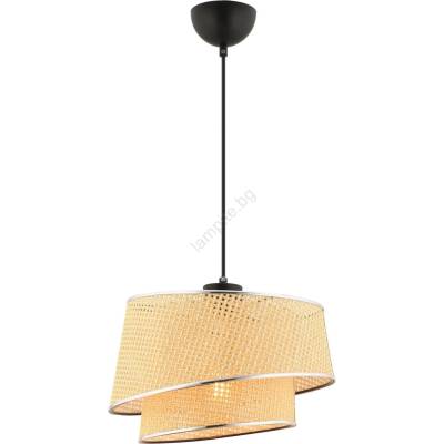 ASIR GROUP Пендел на кабел BARETTE 1xE27/60W/230V бежов/лъскав хром (AS2566)