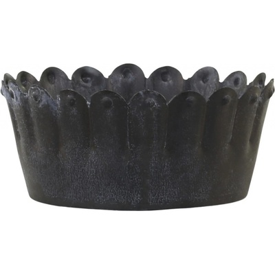 Granitový antik kovový svícen na čajovou svíčku Dorra - Ø 8*3,5 cm - Chic Antique