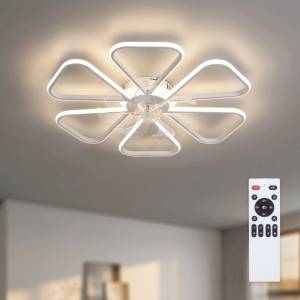 Brilagi - LED таванен вентилатор с димираща функция LED/38W/230V Ø 76 см, бял + дистанционно управление (BG4008)