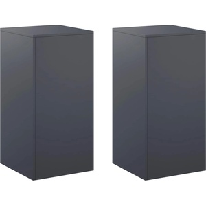 vidaXL Стойка за растения 2 pcs Антрацит 40 x 40 x 80 cm (8012549)