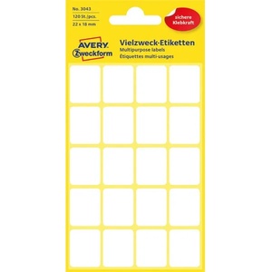 AVERY 3043 22x18mm универсален 120pcs бял етикет (3043)