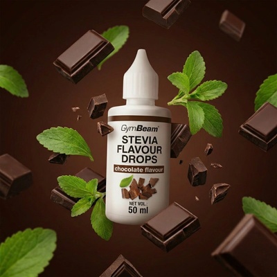 GymBeam Stevia Flavour Drops 50 ml čokoláda