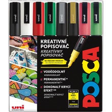 Posca Univerzální sada akrylátových popisovačů 0,9 - 1,3 mm mix vánočních barev 8 kusů PC-3M