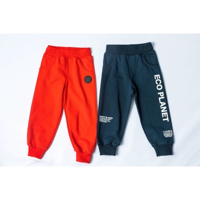 JOYCE Chlapecké bavlněné tepláky ECO PLANET 2 ks Modrá