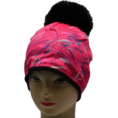 Merino čepice s bambulí RDX 4017 bambus růžová
