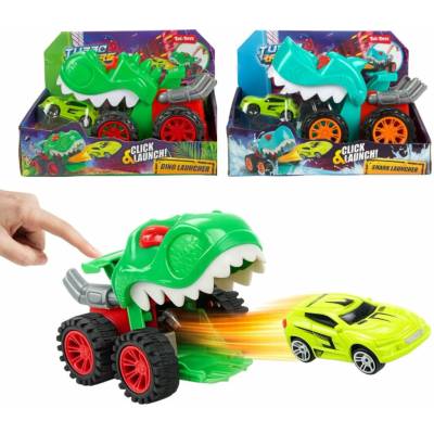 Teddies Auto dinosaurus vystreľujúce autíčko 8 cm na voľný chod