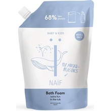 NAIF Relaxačná pena do kúpeľa prírodná náhradná náplň 500 ml