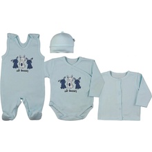Koala 4-dielna dojčenská súprava Rabbit blue