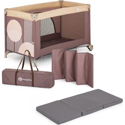 Petite&Mars Cestovní postýlka Nyja Elegant Dreamlines Mocha