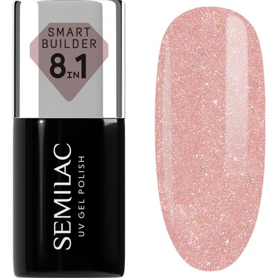 SEMILAC Smart Extend Hybridní lak Glitter Soft Beige 804