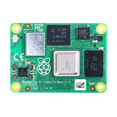 Raspberry Pi Compute Module 4: Wi-Fi a Bluetooth - Nie, veľkosť pamäte RAM - 4 GB, veľkosť pamäte eMMC - 8 GB