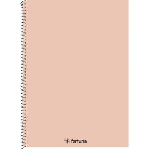 Fortuna Спирална тетрадка FORTUNA Monocolor A/4 70 листа пастелна праскова 01.08676 (01.08676)
