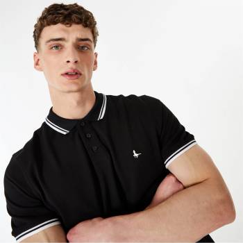 Image 1 of Jack Wills Edgeware Tipped Polo - Black