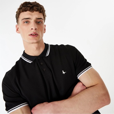 Jack Wills Edgeware Tipped Polo - Black