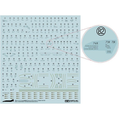 Tamiya F 4 Phantom II Access Door Decal Set A 1:48