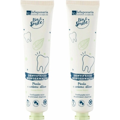 laSaponaria WonderWhite mäta a aktívne uhlie BIO 2 x 75 ml