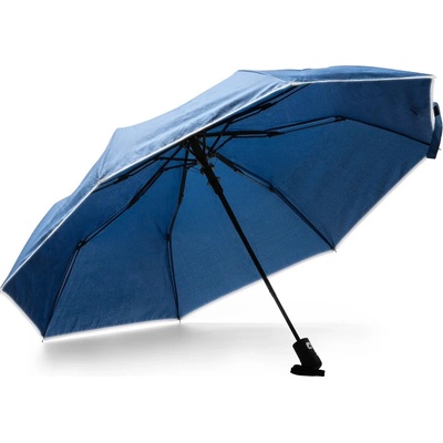 Gor Factory NIKOL 1159 Skladací dáždnik s reflexnými prúžkami blue
